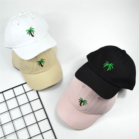 Embroidered Hat Coconut Versatile Cap Fashion Personality Baseball Cap - Mubimart
