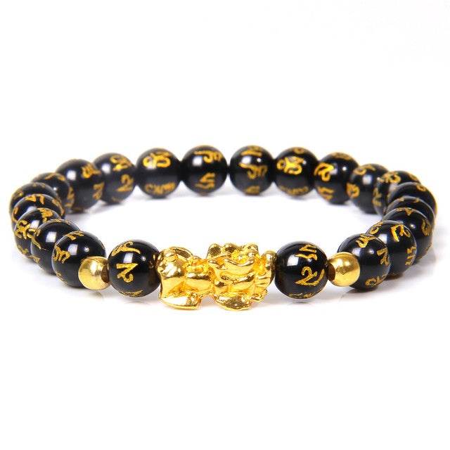Women Men Feng Shui Buddha Bracelet Golden Piuxiu Charm - Mubimart