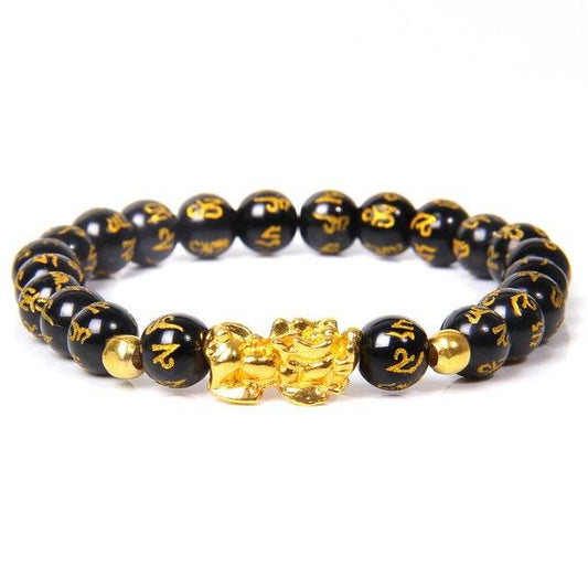 Women Men Feng Shui Buddha Bracelet Golden Piuxiu Charm - Mubimart