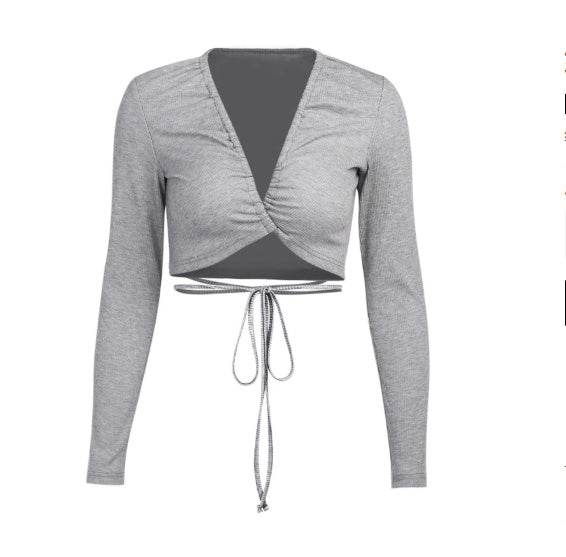 Strapless Crop Top T Shirt Women Sexy Slim-fit Short Coat - Mubimart