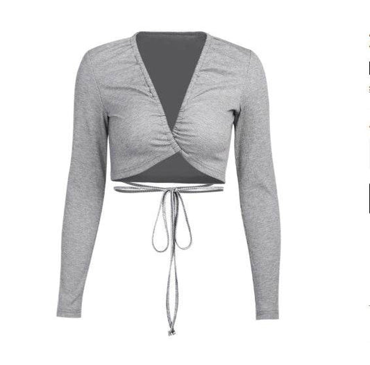 Strapless Crop Top T Shirt Women Sexy Slim-fit Short Coat - Mubimart