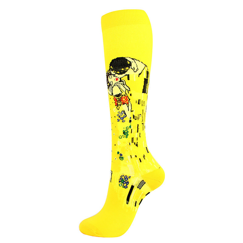 Running Compression Socks Famous Painting Pattern Socks - Mubimart -  