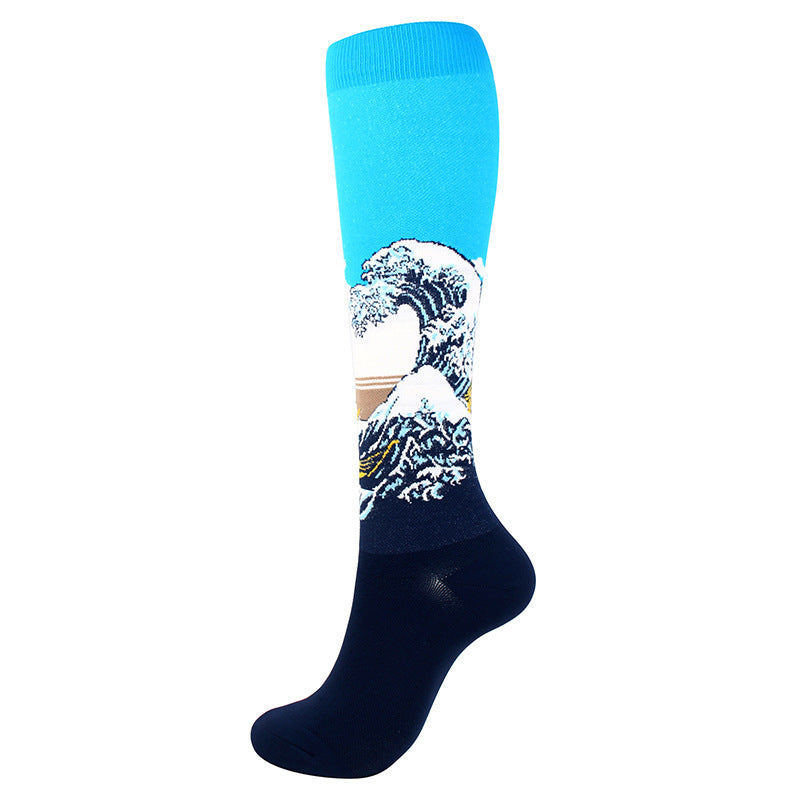 Running Compression Socks Famous Painting Pattern Socks - Mubimart -  