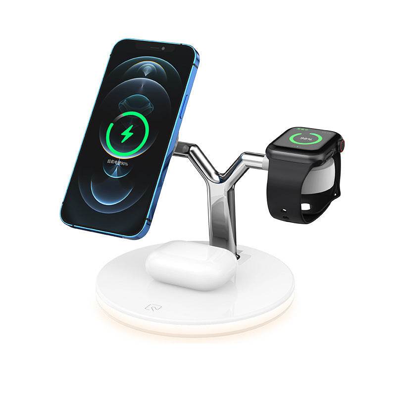 Compatible with Apple , Magnetic Suction Wireless Charger Three In One Wireless Charger - Mubimart