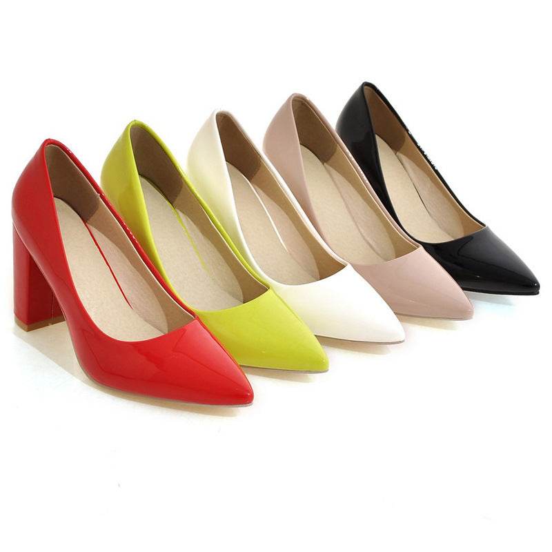 High Heeled Shoes Women's Shoes Work New Pointed Shoes - Mubimart