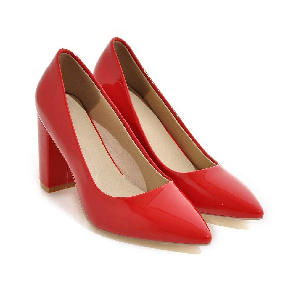 High Heeled Shoes Women's Shoes Work New Pointed Shoes - Mubimart