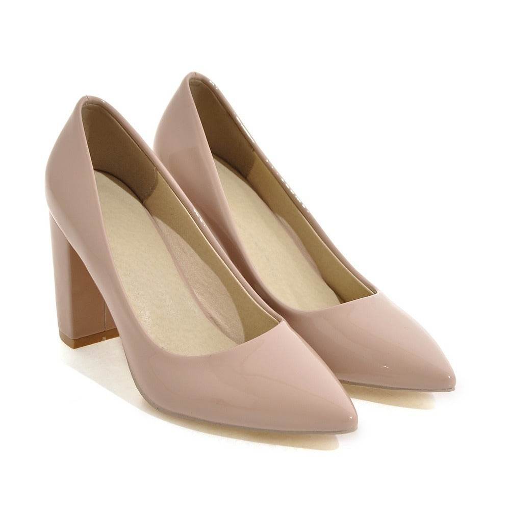 High Heeled Shoes Women's Shoes Work New Pointed Shoes - Mubimart