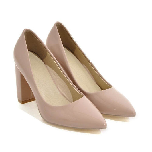 High Heeled Shoes Women's Shoes Work New Pointed Shoes - Mubimart
