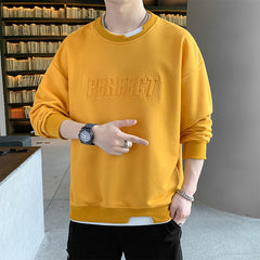 Sweatshirt Men Korean Style Trend Round Neck Fashion