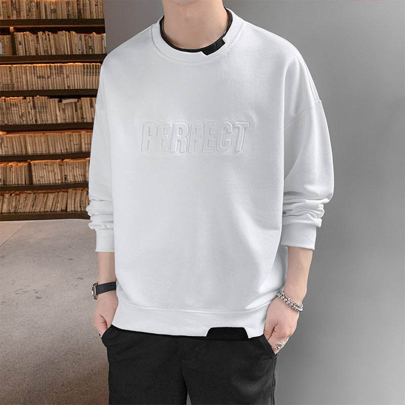 Sweatshirt Men Korean Style Trend Round Neck Fashion - Mubimart