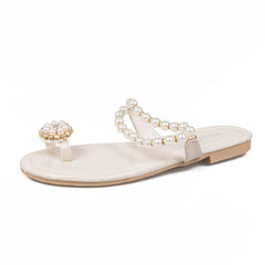 Summer New Style Korean Pearl Slipper - Mubimart -  