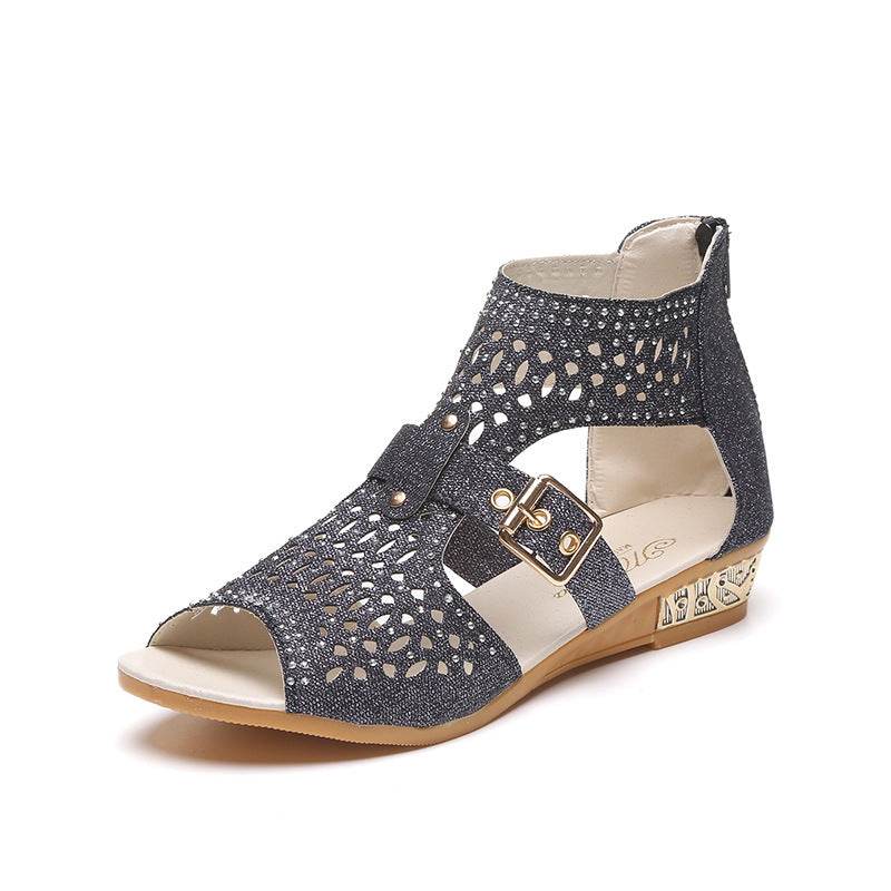 Sandals Rivet Flat Sandals Women's Shoes - Mubimart