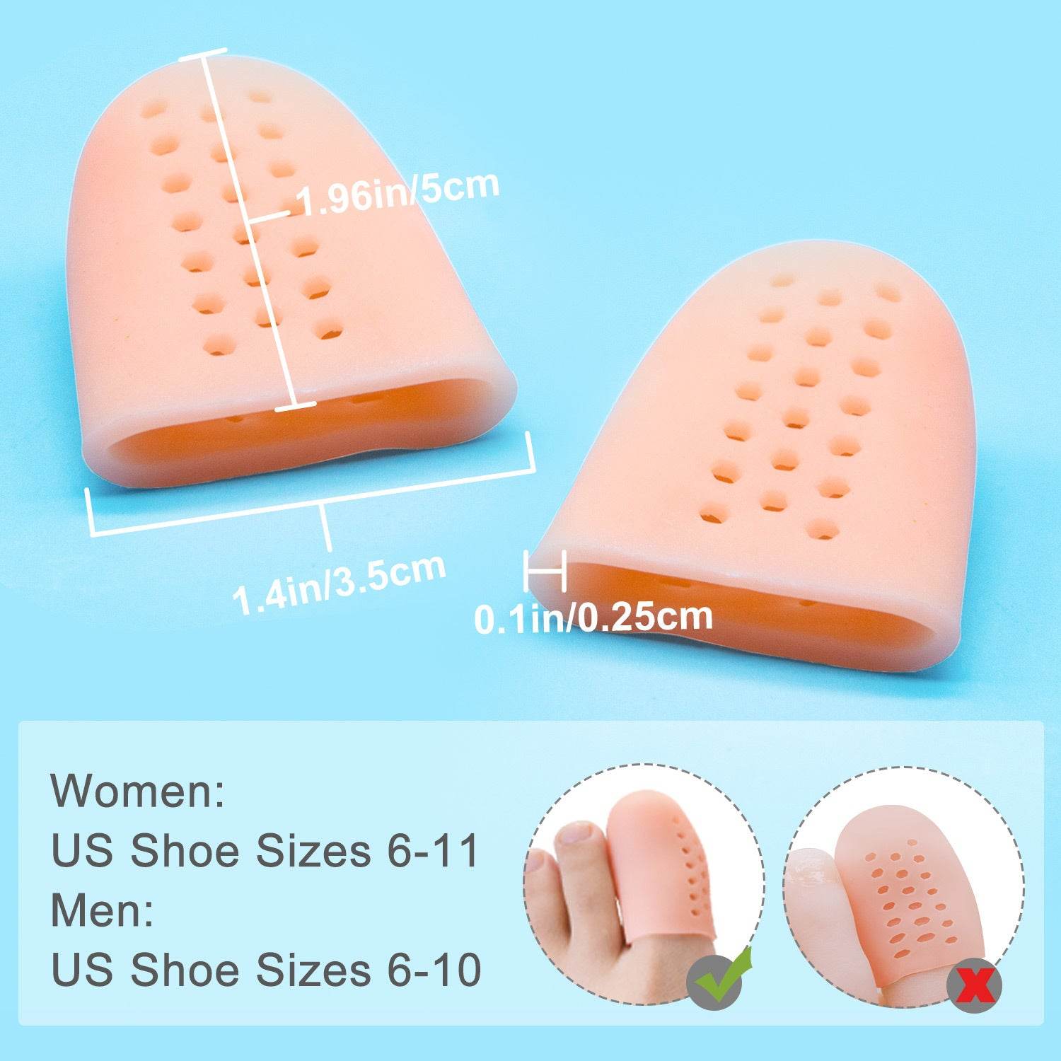 Protective Cover High Heels Small Toe Thumb Cover Toe Separator - Mubimart