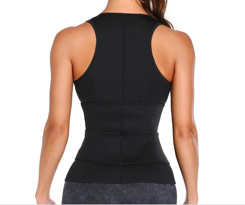 Adjustable Waist Velcro Double Waist Zipper Shaper - Mubimart