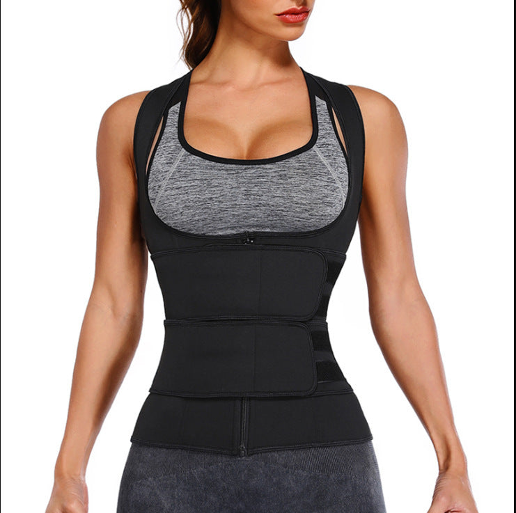 Adjustable Waist Velcro Double Waist Zipper Shaper - Mubimart - Waist Shaper 