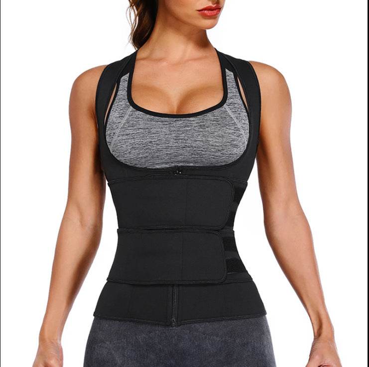 Adjustable Waist Velcro Double Waist Zipper Shaper - Mubimart