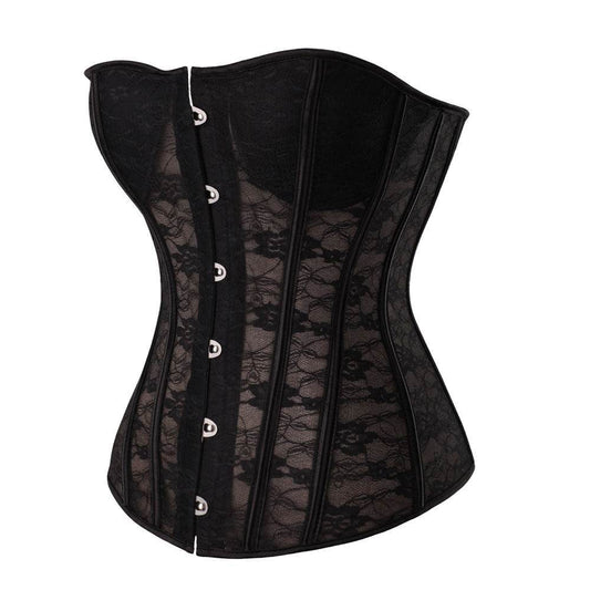 Breast-Supporting Corset, Abdomen Corset, Lace - Mubimart