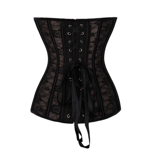 Breast-Supporting Corset, Abdomen Corset, Lace - Mubimart