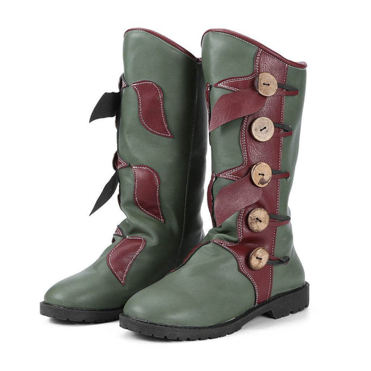 Women's Fashion Mid-Boots Color Matching Women Boots - Mubimart