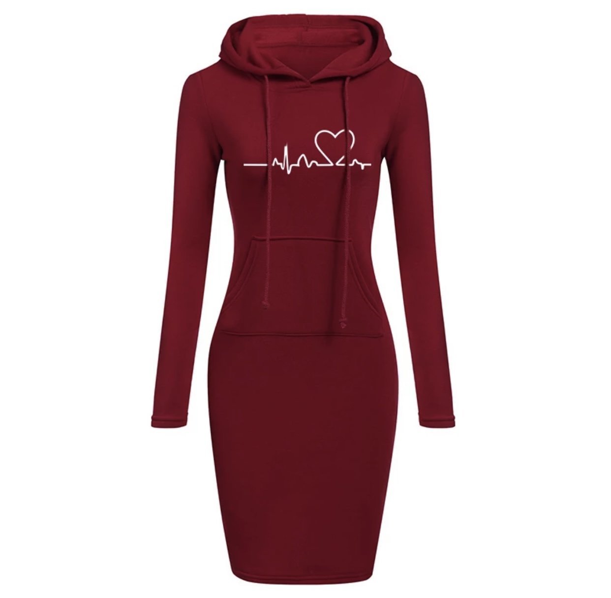 Autumn Winter Women Hoodies Sweatshirts Long-sleeved Dress - Mubimart -  