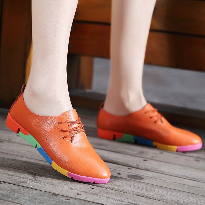 Women's Single Shoes Korean Nurse Shoes Women Casual Shoes White Shoes - Mubimart
