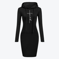 Autumn Winter Women Hoodies Sweatshirts Long-sleeved Dress - Mubimart -  