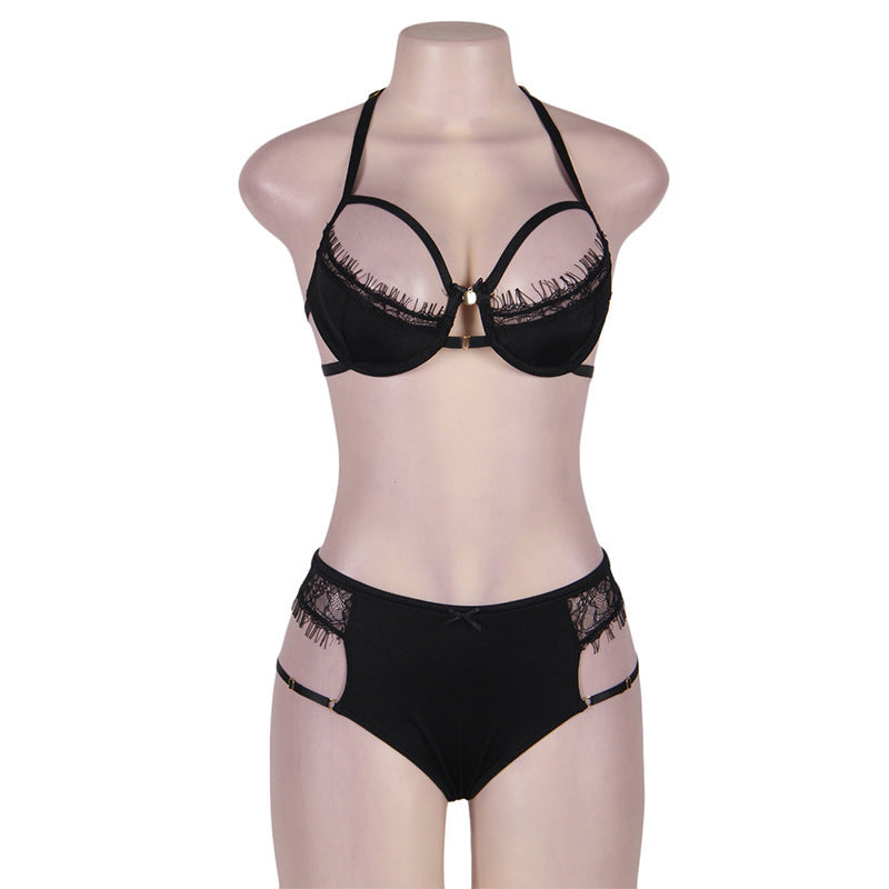 Sexy Lingerie Sexy Lace Three-point Bra Set - Mubimart -  