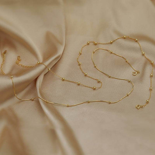 Neck Chain Women Short Clavicle Necklace Sterling Silver Clavicle Chain Women Simple Temperament - Mubimart