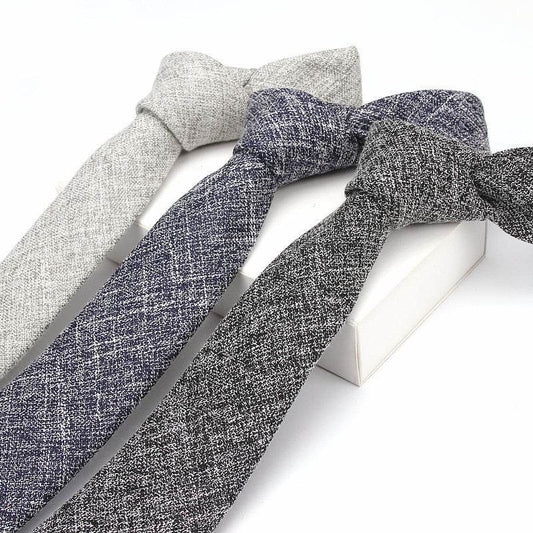 Men's Neckties Wholesale Super Narrow Spot Imitation Wool 6cm - Mubimart