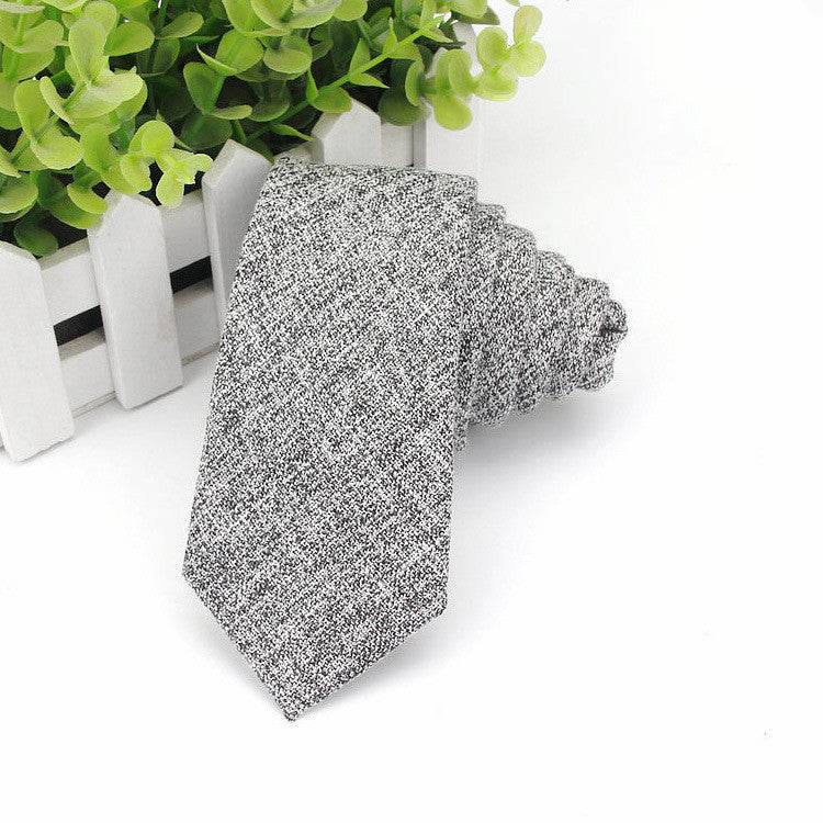Men's Neckties Wholesale Super Narrow Spot Imitation Wool 6cm - Mubimart