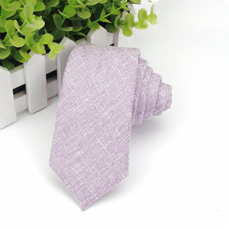 Men's Neckties Wholesale Super Narrow Spot Imitation Wool 6cm - Mubimart