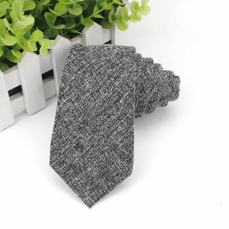 Men's Neckties Wholesale Super Narrow Spot Imitation Wool 6cm - Mubimart