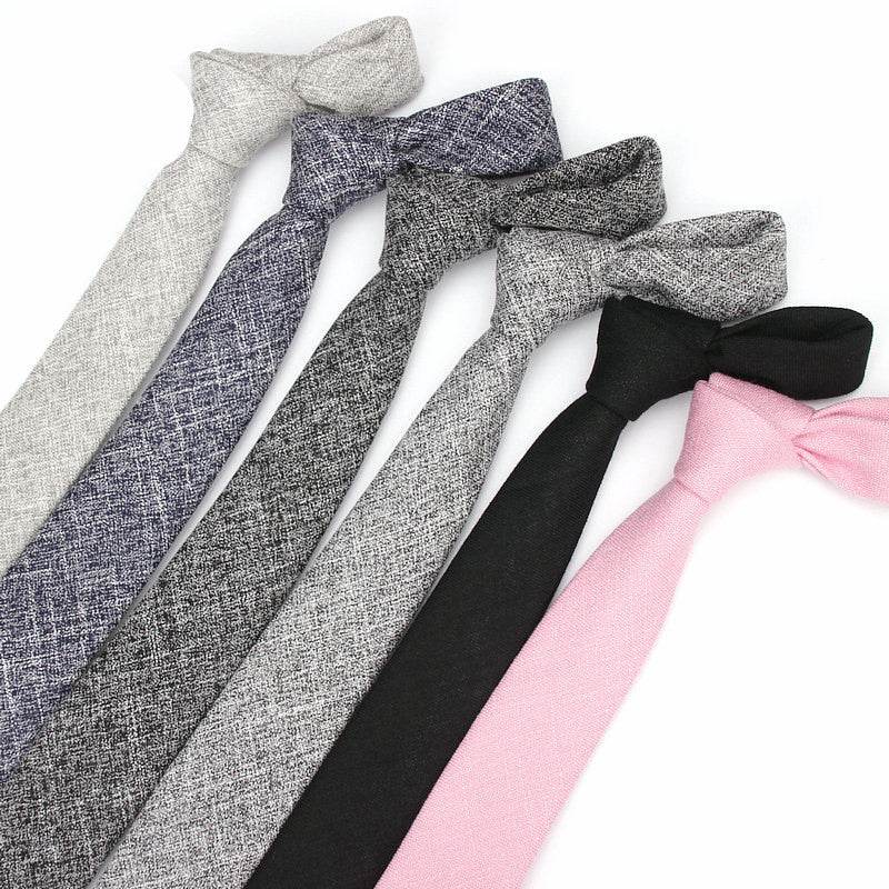 Men's Neckties Wholesale Super Narrow Spot Imitation Wool 6cm - Mubimart
