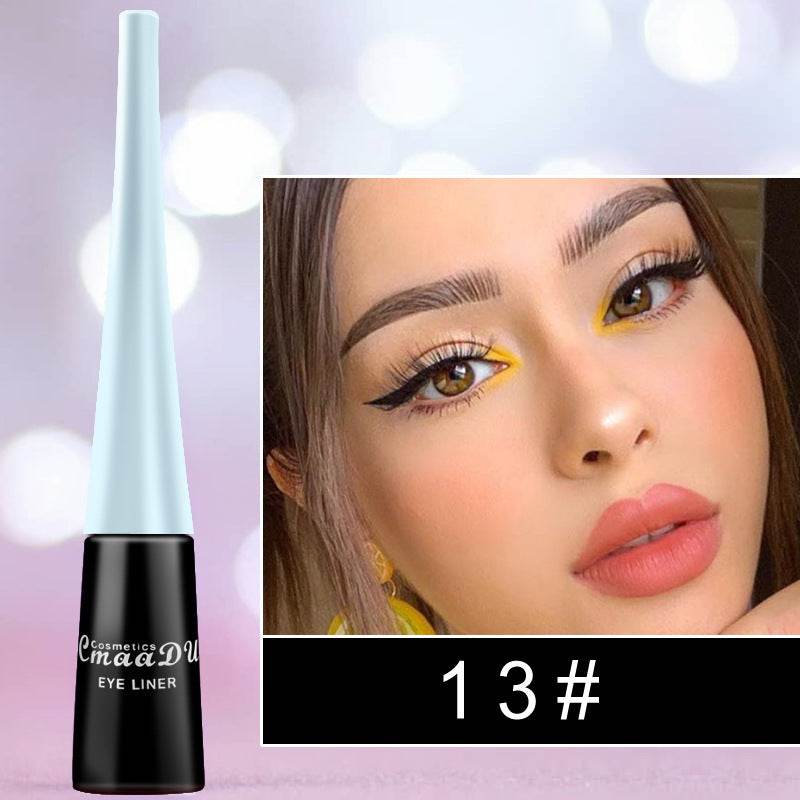 Colored Eyeliner Matte Quick-Dry Liquid Eyeliner - Mubimart