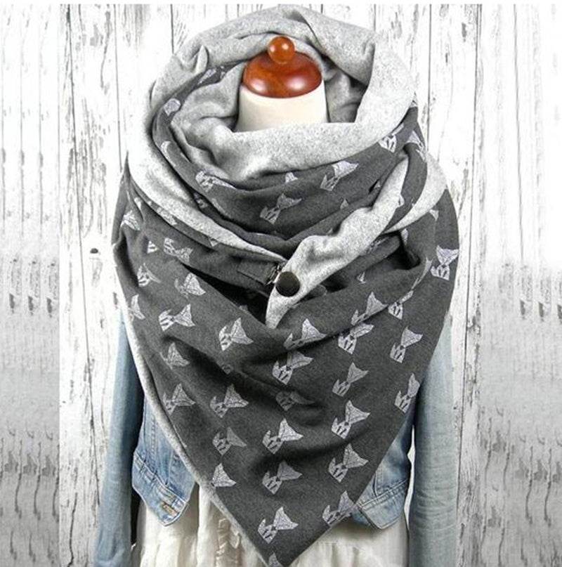 Winter Lady Scarf Print Wrap Warm Scarves Shawls Neckerchief - Mubimart