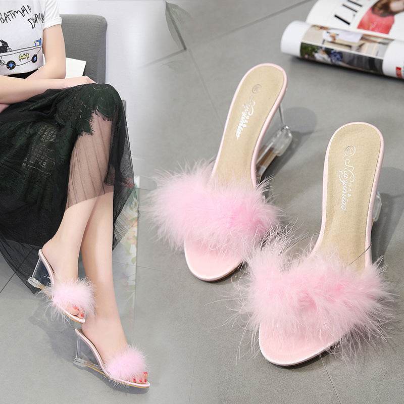 Women's Simple Wedge Heel Sandal With One-button - Mubimart