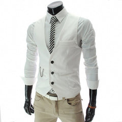 Men's Casual Suit Vest British Slim Waistcoat Vest