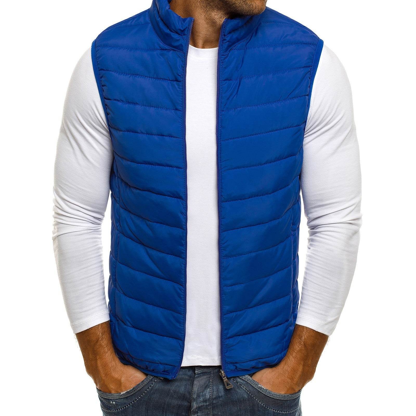 Men's Casual Fashion Simple Loose Cotton Vest Vest Men - Mubimart