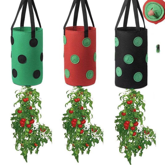Strawberry Grow Bag Nonwoven Fabric Vertical Jardin Garden Hanging Plant Bag Vegetable Potato Planter Bag For Greenhouse - Mubimart