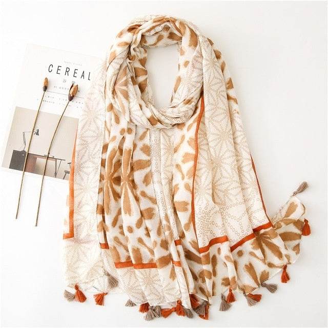 Autumn Scarf for Women Female Scarves Triangle - Mubimart