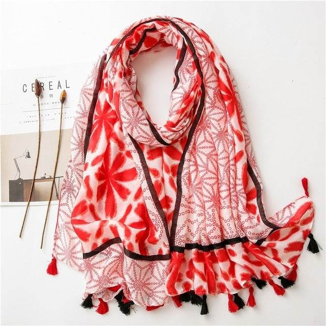 Autumn Scarf for Women Female Scarves Triangle - Mubimart