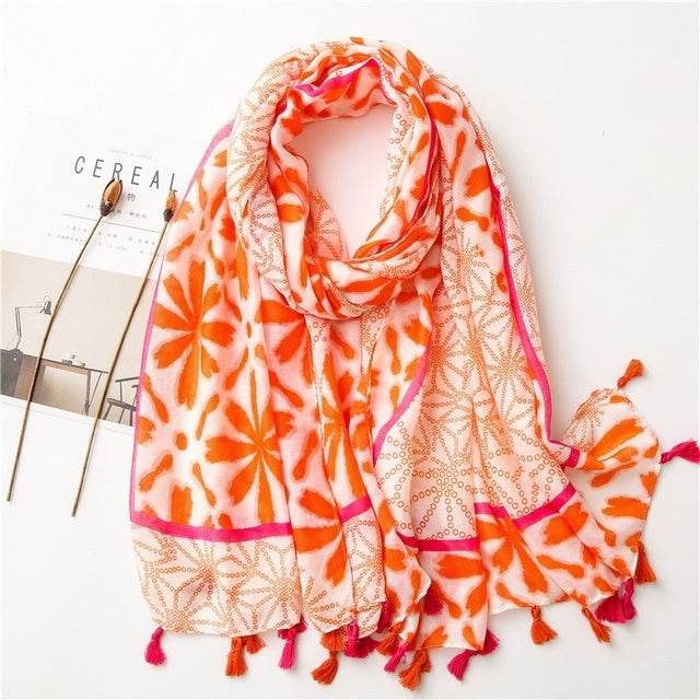 Autumn Scarf for Women Female Scarves Triangle - Mubimart