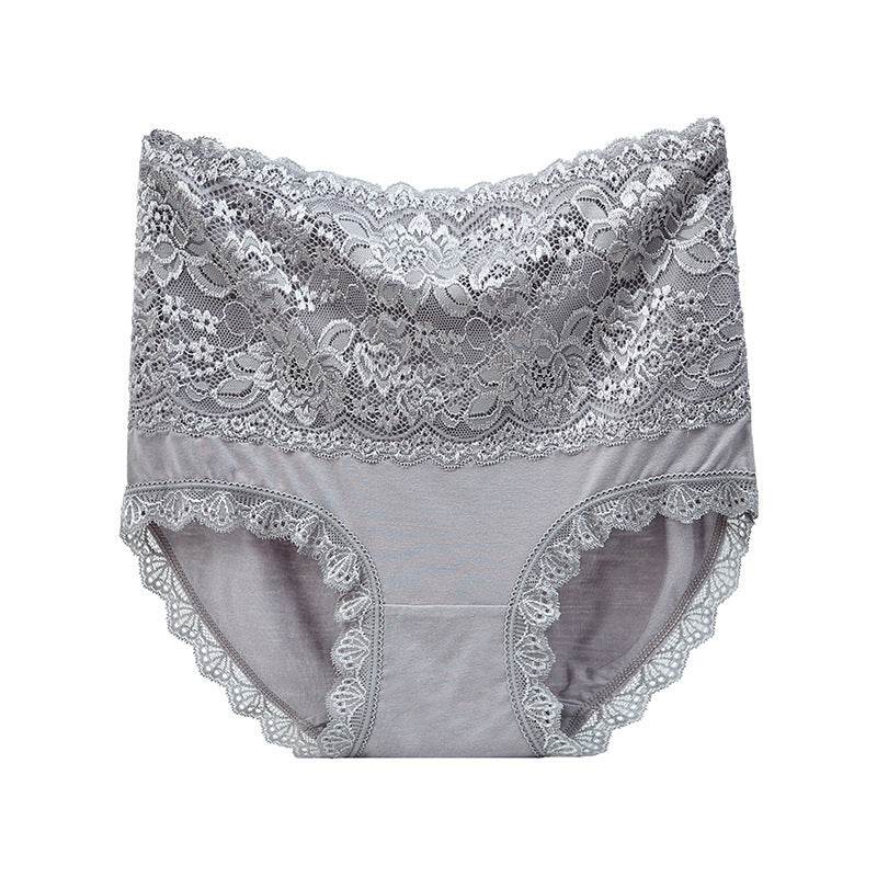 High Waisted Abdomen And Hips Sexy Lace Underwear Women Briefs - Mubimart