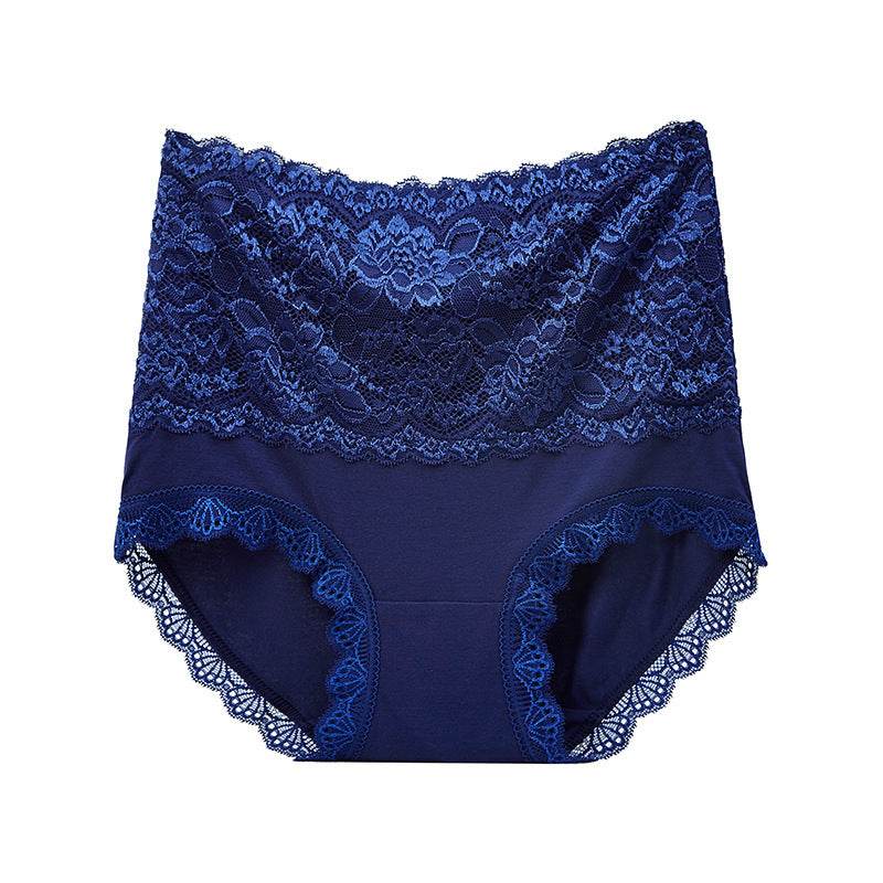 High Waisted Abdomen And Hips Sexy Lace Underwear Women Briefs - Mubimart