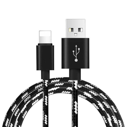 Nylon Braided Lattice Resistant Mobile Phone Data Cable Charging Cable - Mubimart