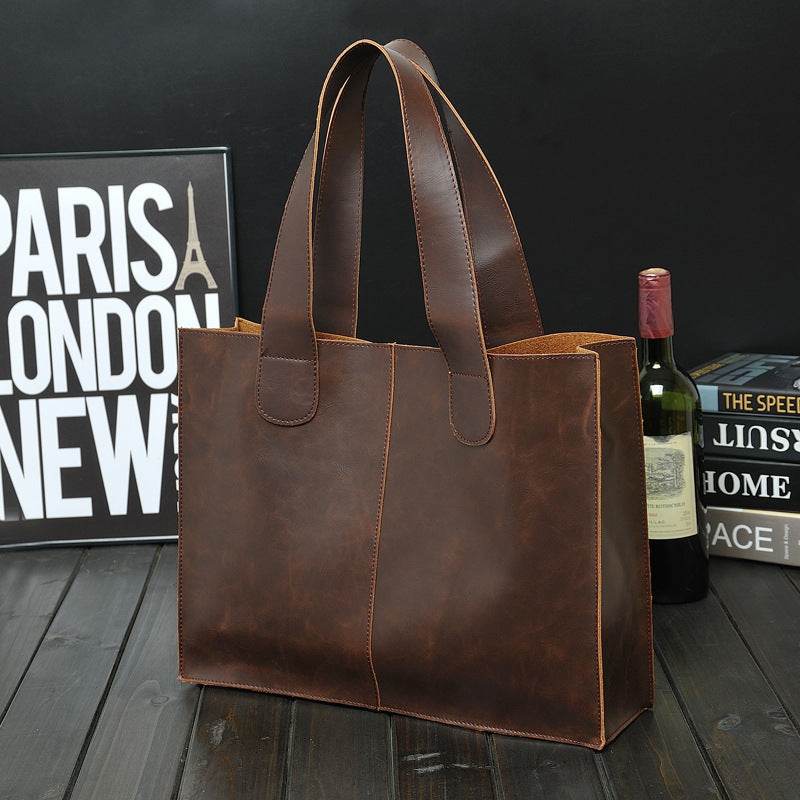 Men's Retro Portable Business Casual Briefcase - Mubimart