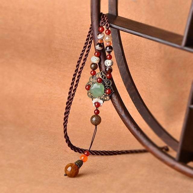Ethnic Style Sweater Chain Long Necklace Women - Mubimart