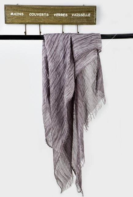 Men Winter Cotton Linen Scarf women Solid Long Scarves Shawl - Mubimart