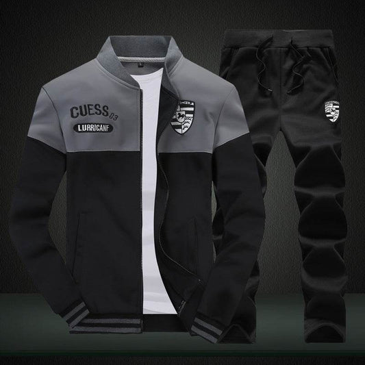 autumn and winter men's SWEATER MENS casual sport suit jacket collar long sleeved sweater students tide - Mubimart