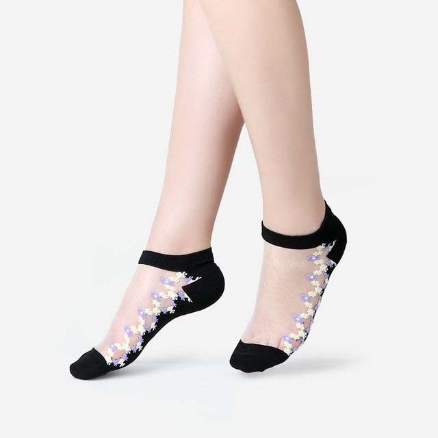 Sexy Lace Mesh Socks Transparent for women Ankle Thin Socks - Mubimart -  